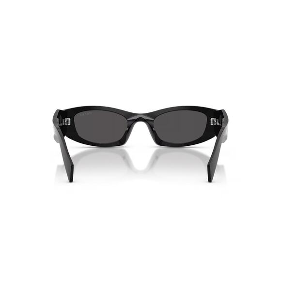 New PRADA Sunglasses PRB16S 16K08Z Black Oval Cat Eye Symbole Logo - Picture 5 of 6